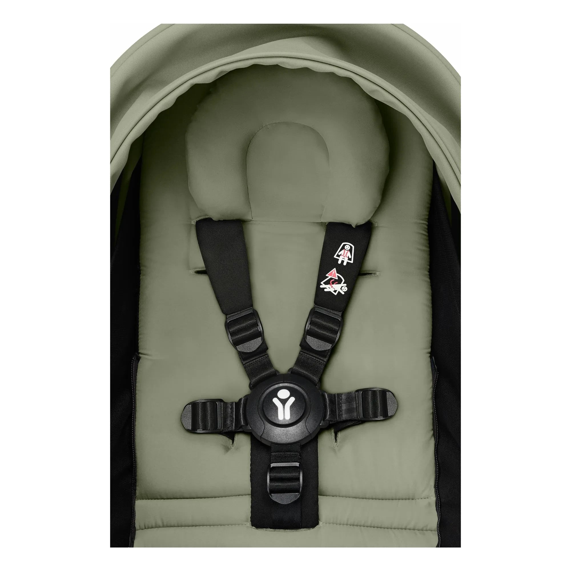 Stokke® - Cochecito de recién nacido YOYO³ 0+ Chasis blanco | Olivo