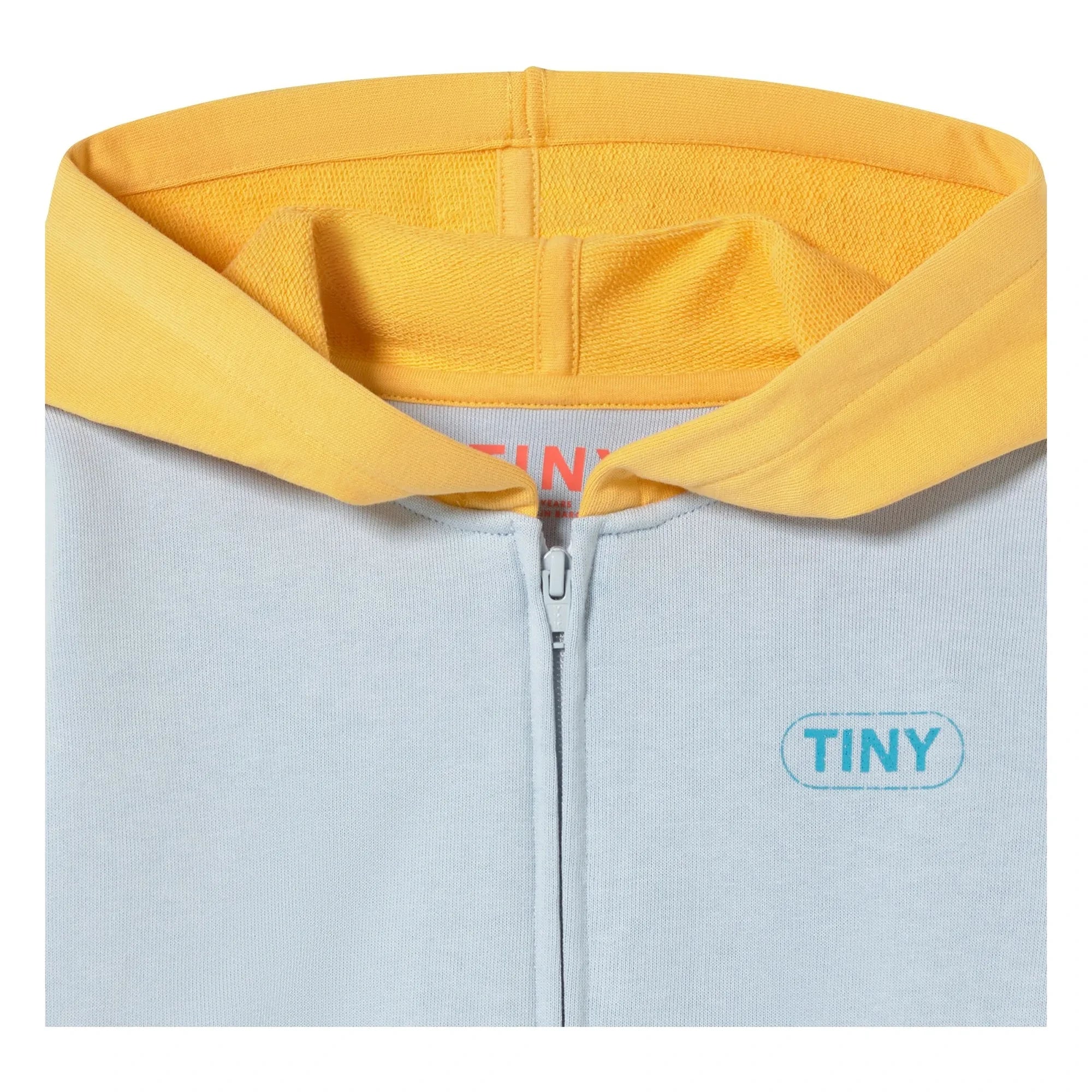 Tinycottons - Sudadera con capucha de algodón orgánico color block | Verde