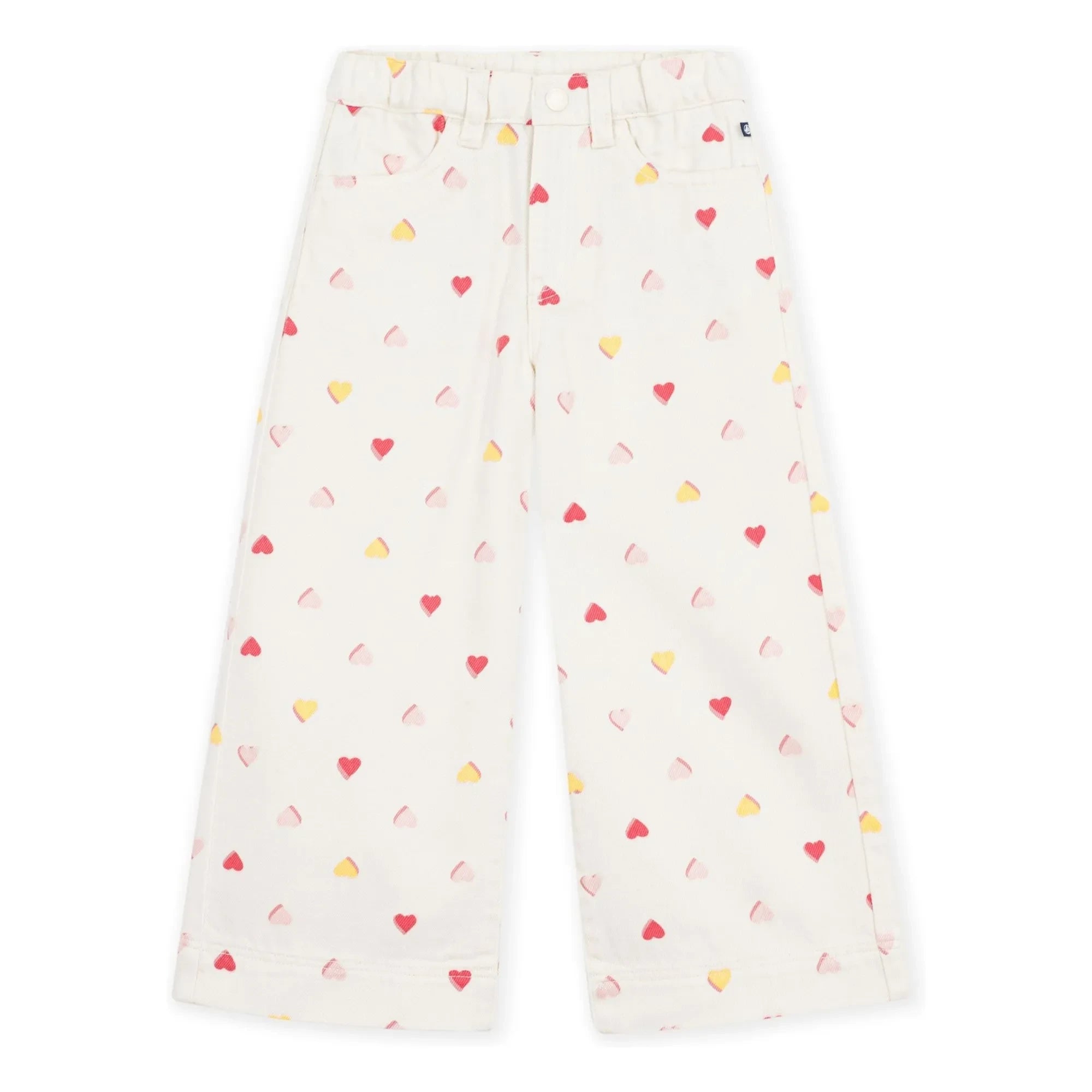 Petit Bateau - Büyük Kalpli Pantolon | Ecru