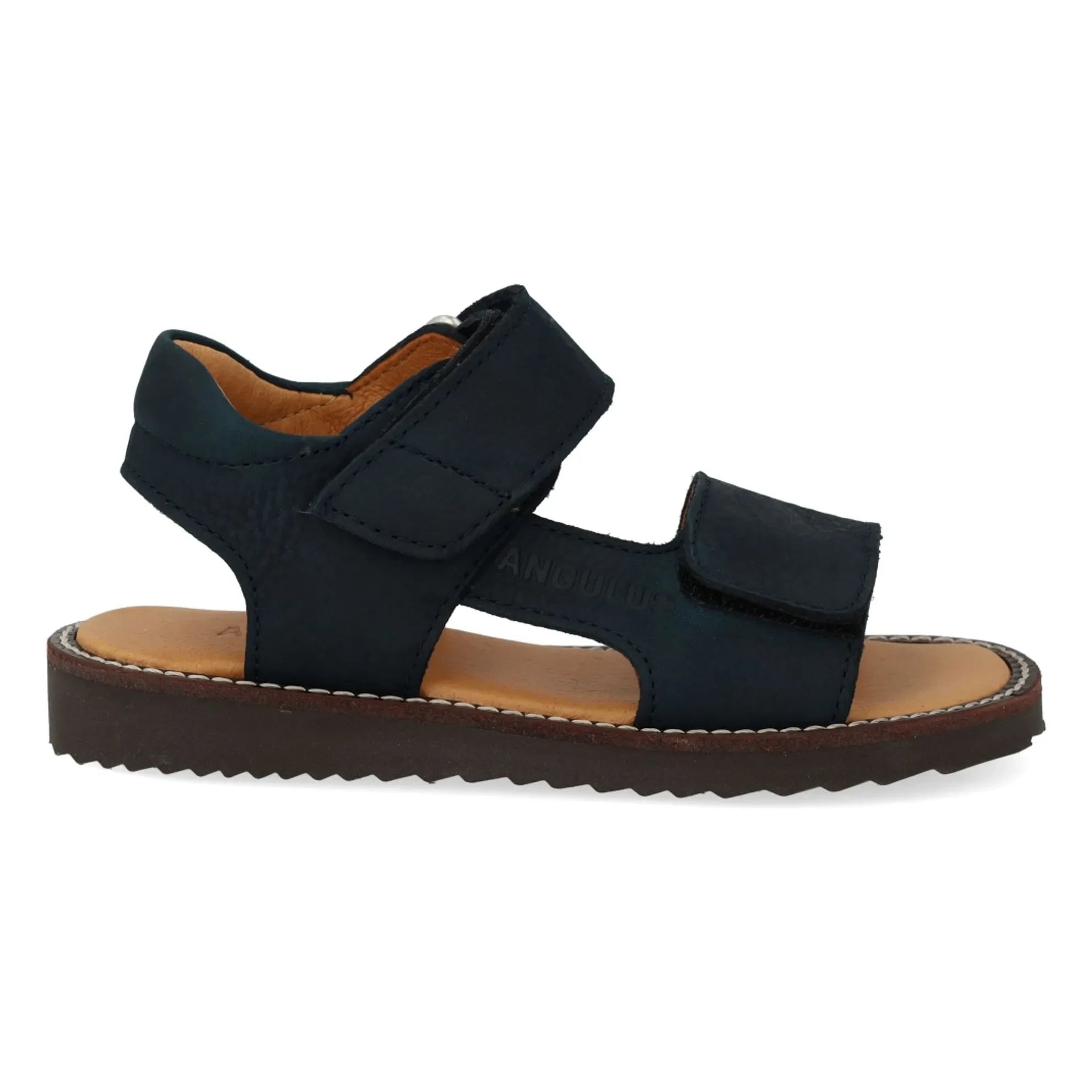 Angulus - Sandalias de nobuk de doble tira | Azul marino