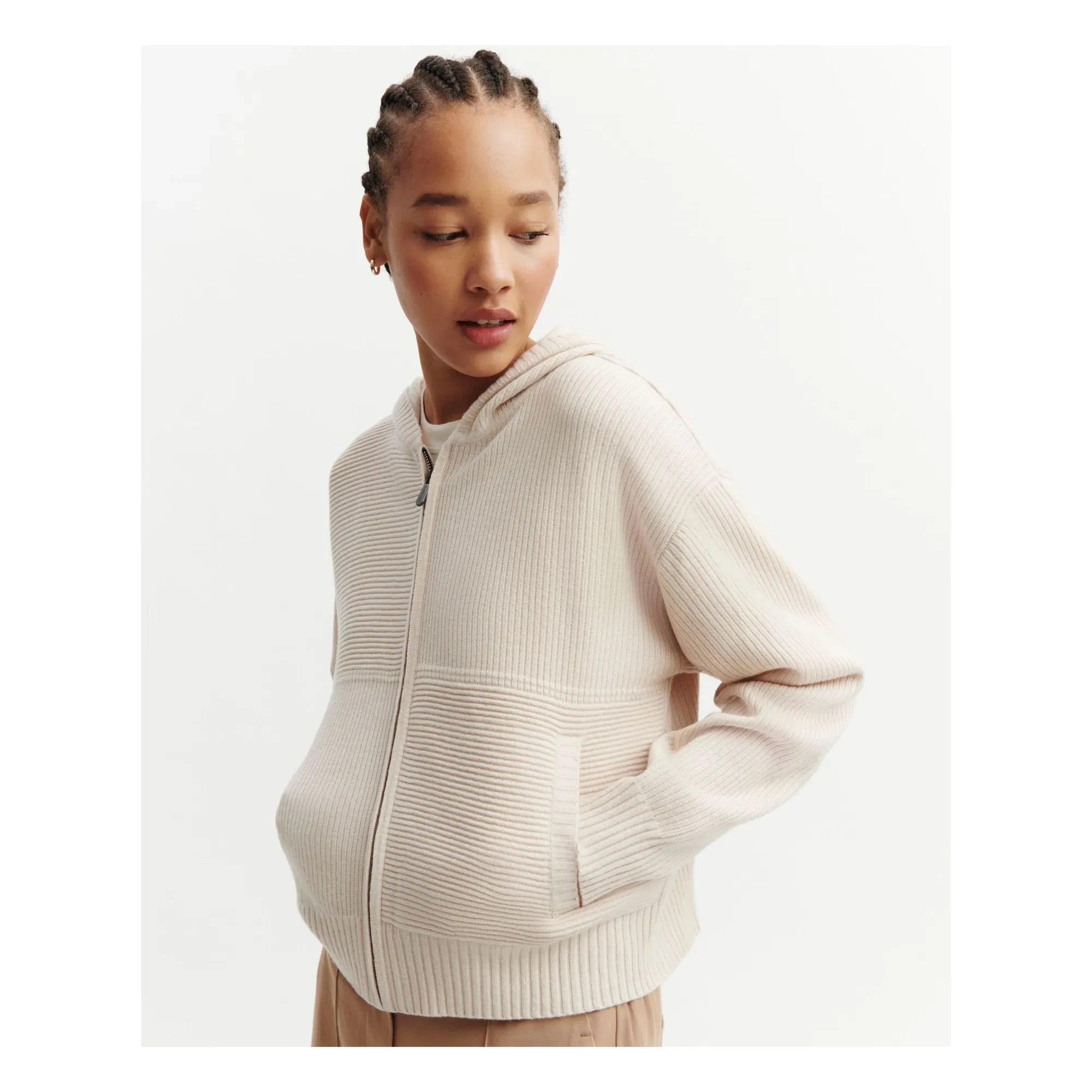 Bompard - Jersey cachemira y seda con capucha | Crudo