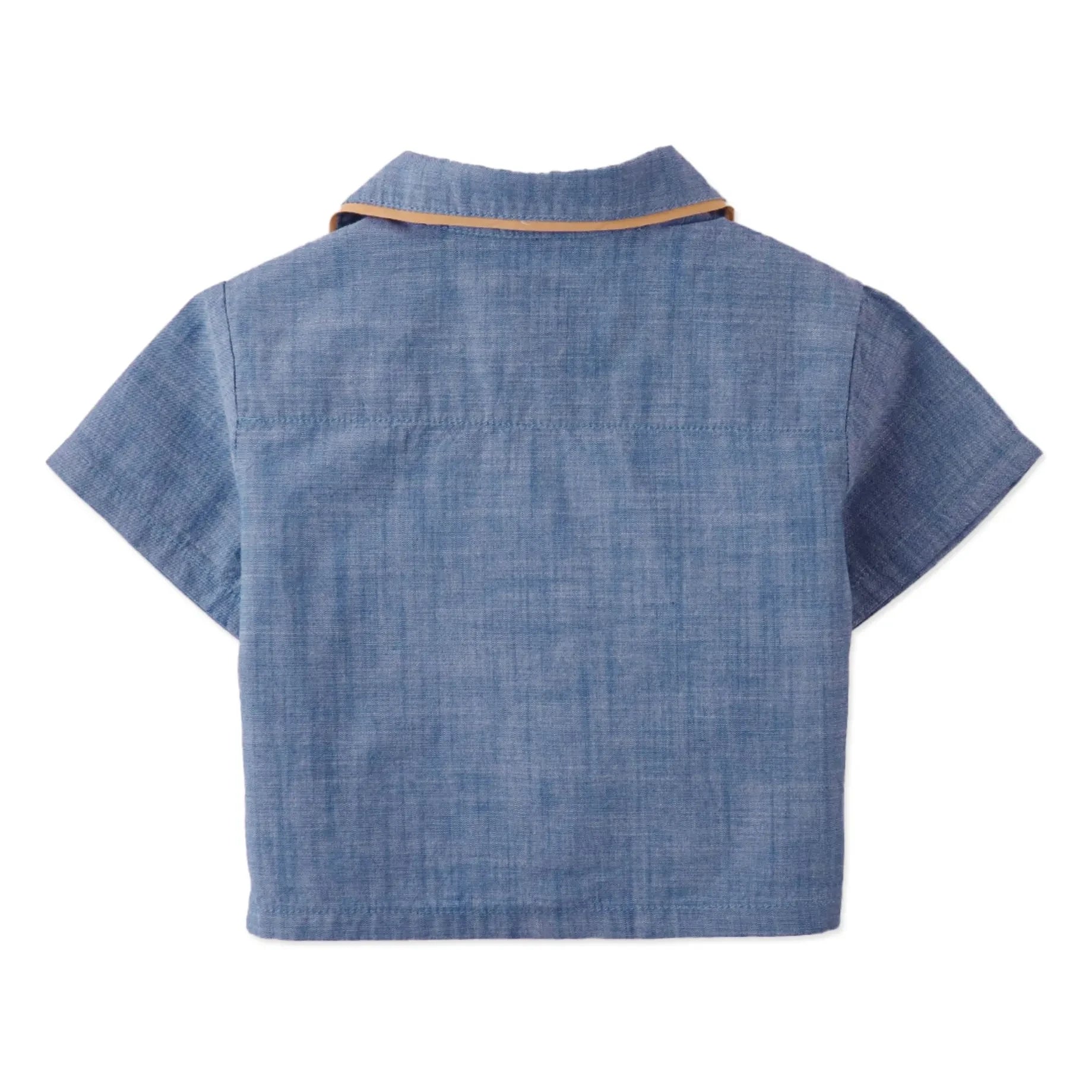 Gingersnaps - Camisa chambray de plátano bordada Steven | Azul