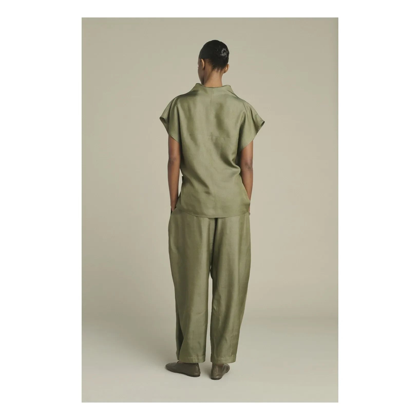 Soeur - Pantalones de seda Vernon | Verdete