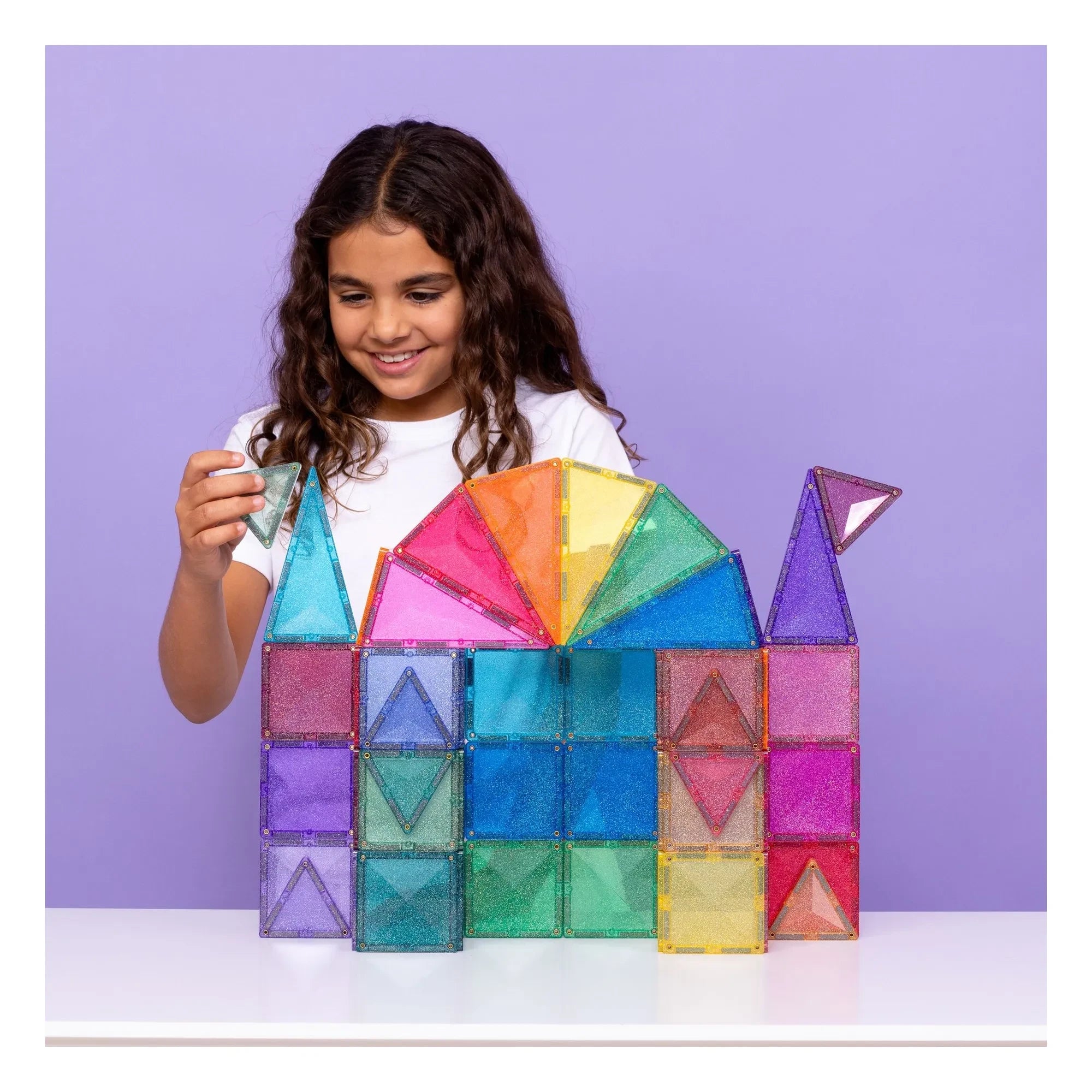 Connetix - Pack Castillo purpurina | Pastel