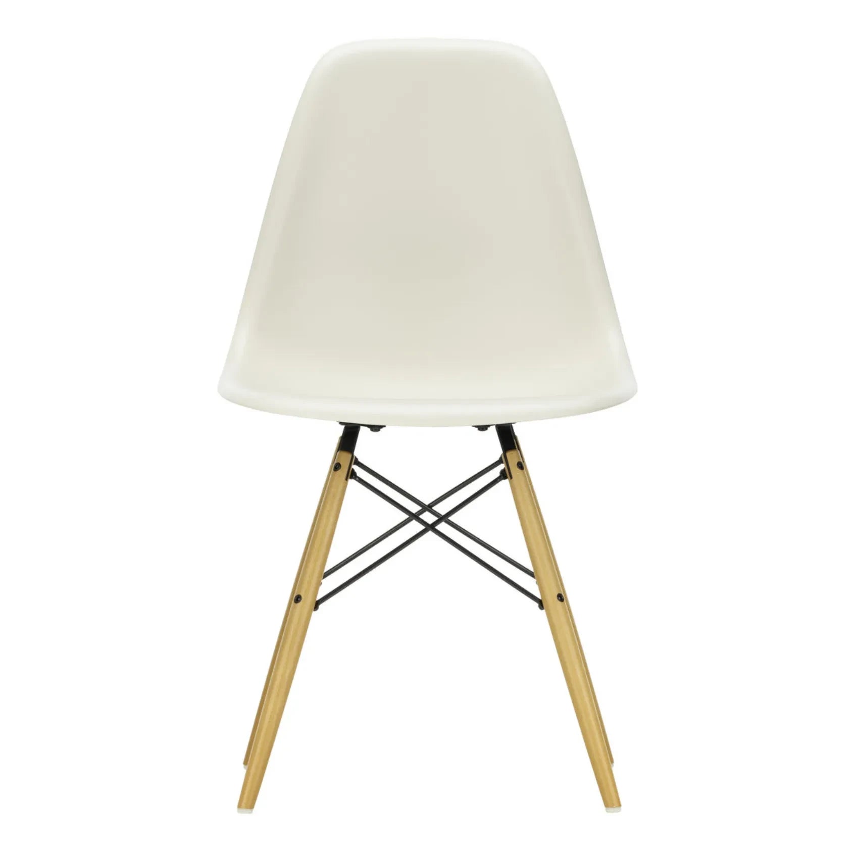 Vitra - Silla DSW de plástico - base de arce - Charles & Ray Eames | Gris guijarro