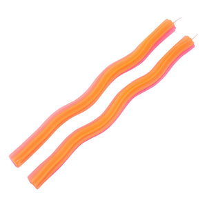 Lex Pott - Velas Wiggle - Set de 2 | Naranja