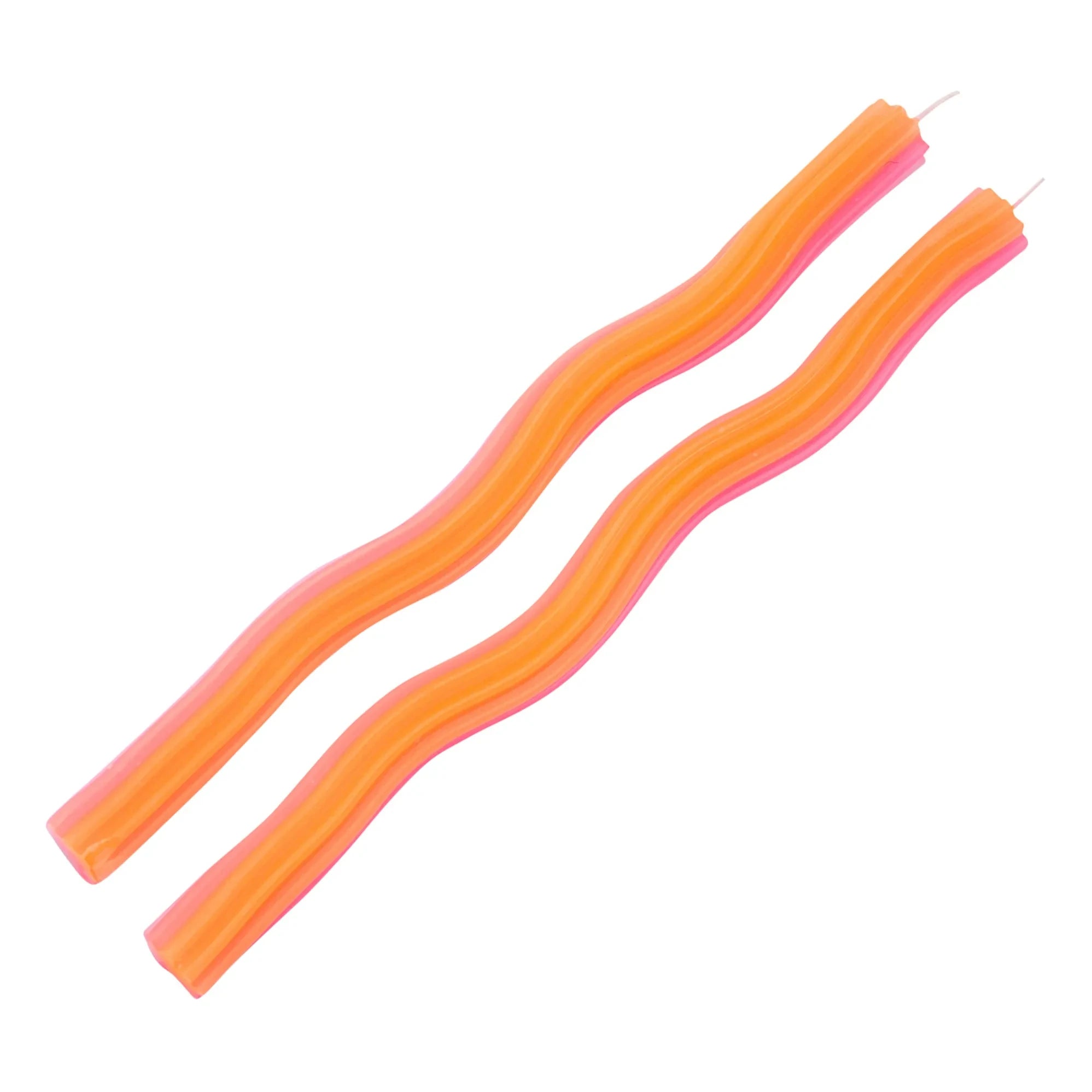 Lex Pott - Velas Wiggle - Set de 2 | Naranja