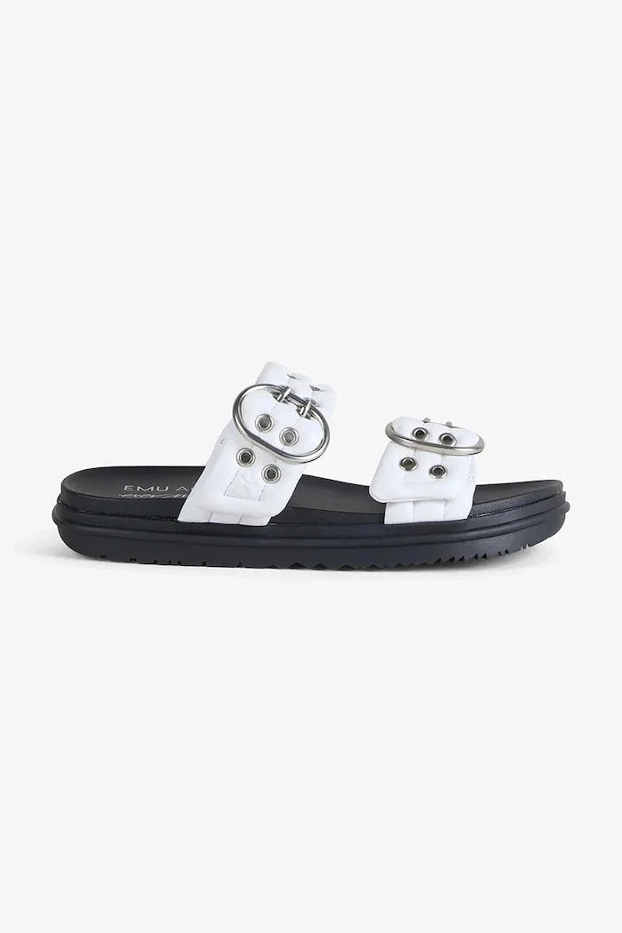 Chanclas planas de cuero para mujer Emu Australia Bondi Buckle 2.0
