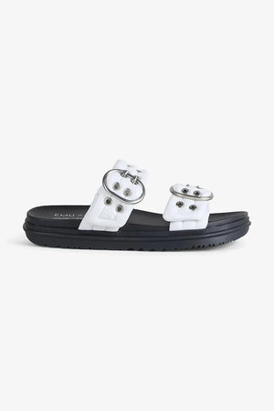Chanclas planas de cuero para mujer Emu Australia Bondi Buckle 2.0