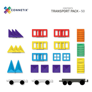 Connetix - Paquete de transporte - 50 piezas | Arcoíris