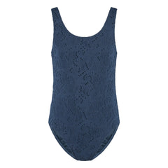 Beachlife - Traje de baño con bordado de fibra reciclada | Azul Noche