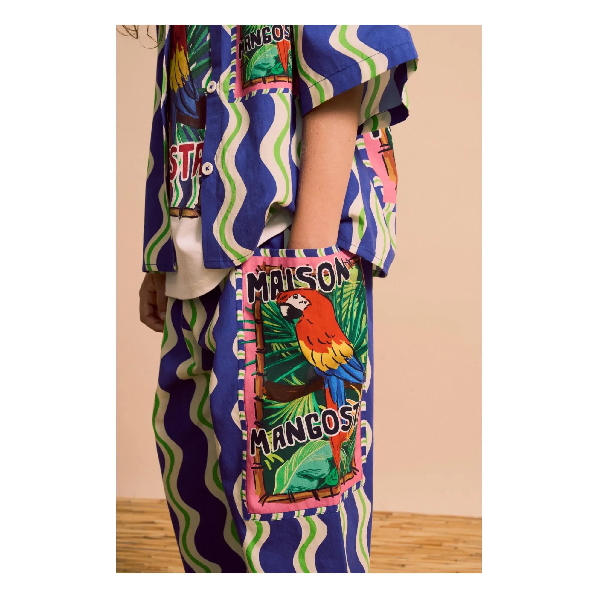 Maison Mangostan - Camisa Wave Parrot | Azul