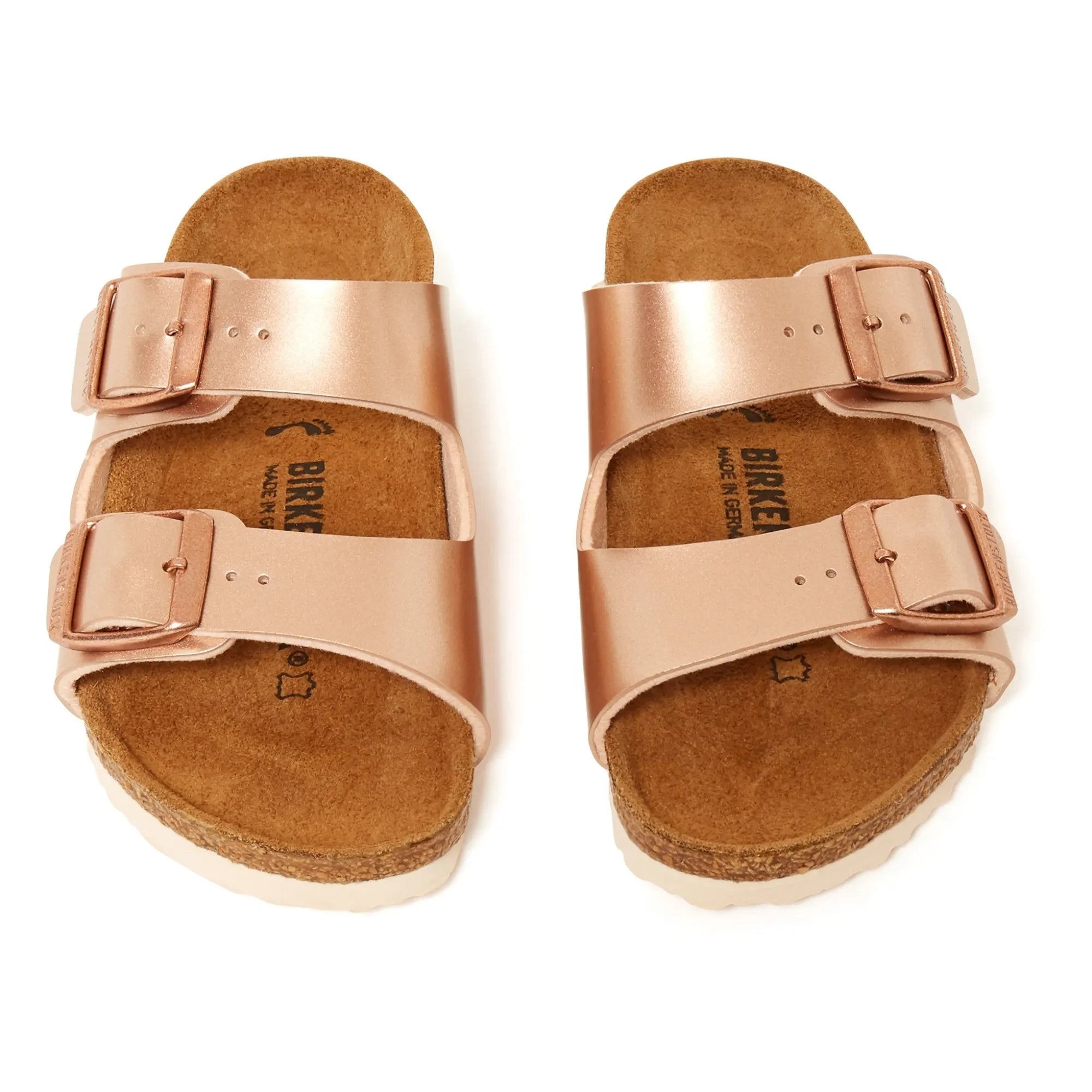 BIRKENSTOCK - Sandalias Arizona de nobuk | Oro rosa