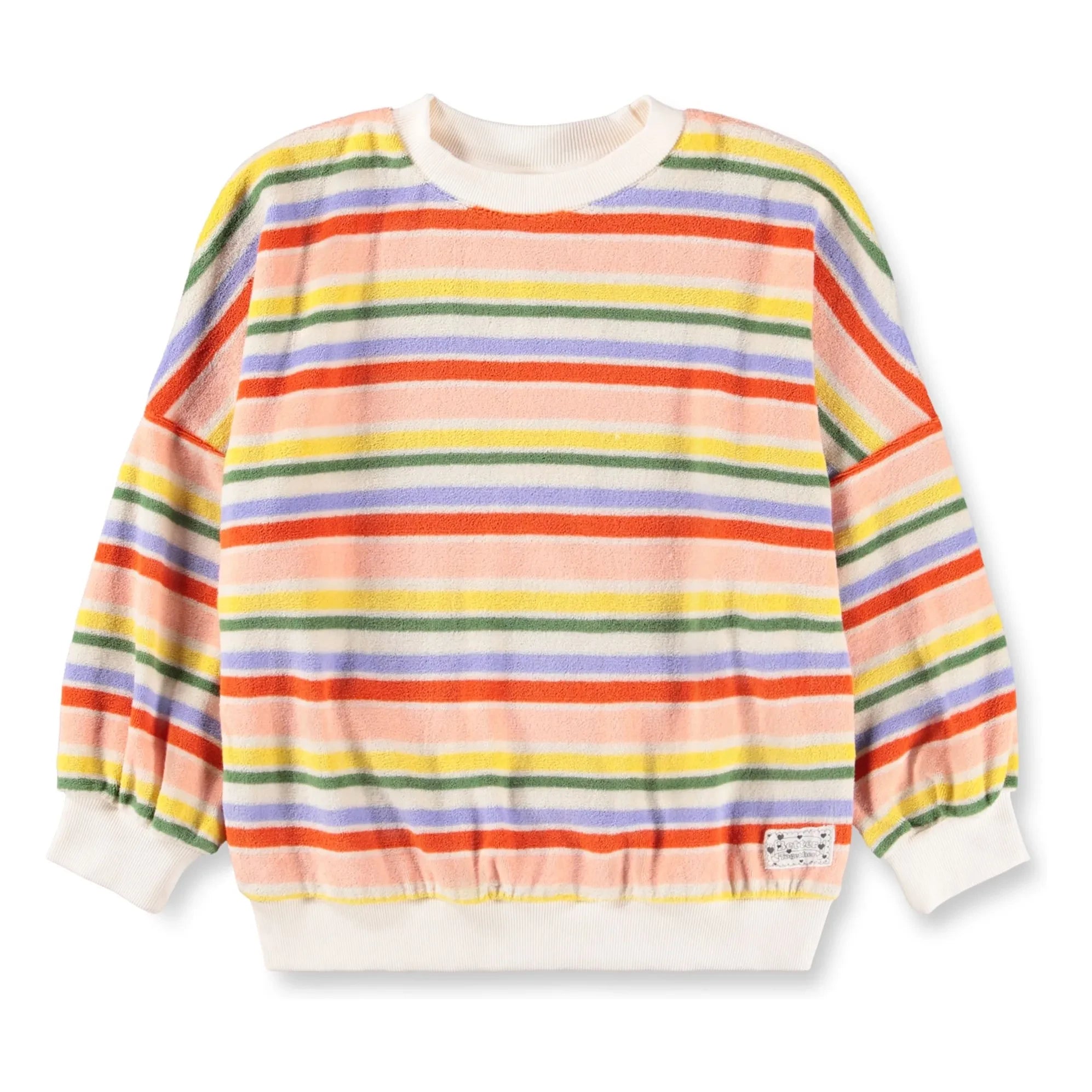 Molo - Marika sudadera de algodón orgánico a rayas | Naranja