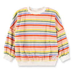 Molo - Marika sudadera de algodón orgánico a rayas | Naranja