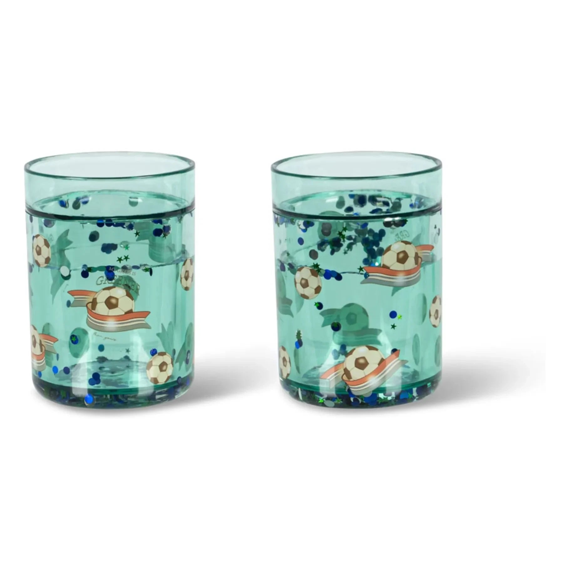 Konges Sløjd - Vasos con purpurina Kick It - Juego de 2 | Azul