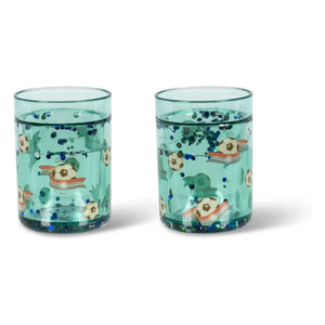 Konges Sløjd - Vasos con purpurina Kick It - Juego de 2 | Azul