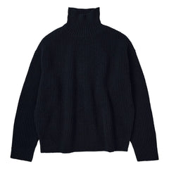 FUB - Jersey de lana cruda - Colección mujer | Azul marino