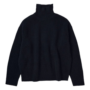 FUB - Jersey de lana cruda - Colección mujer | Azul marino