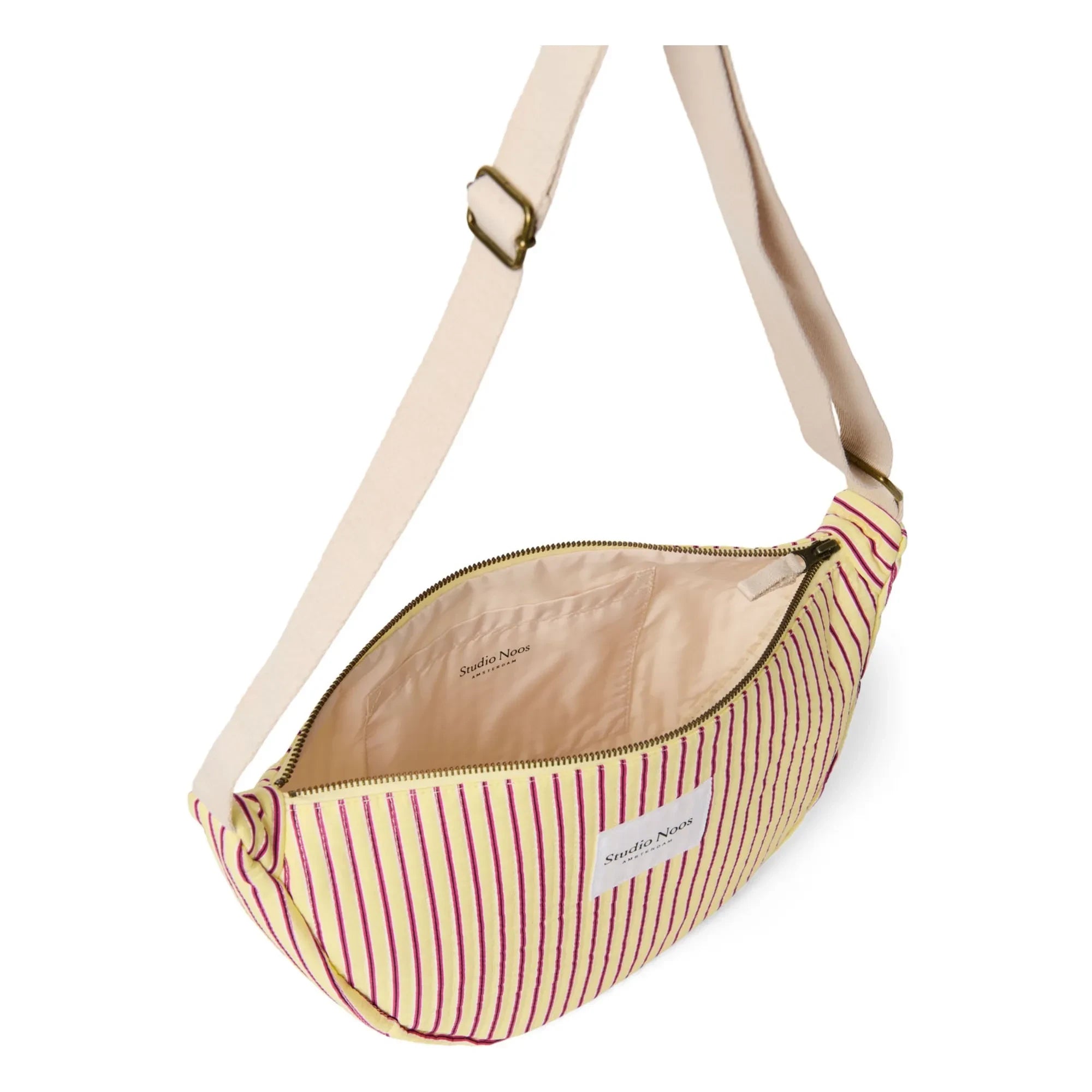 Studio Noos - Bolso de cinturón a rayas | Amarillo pálido