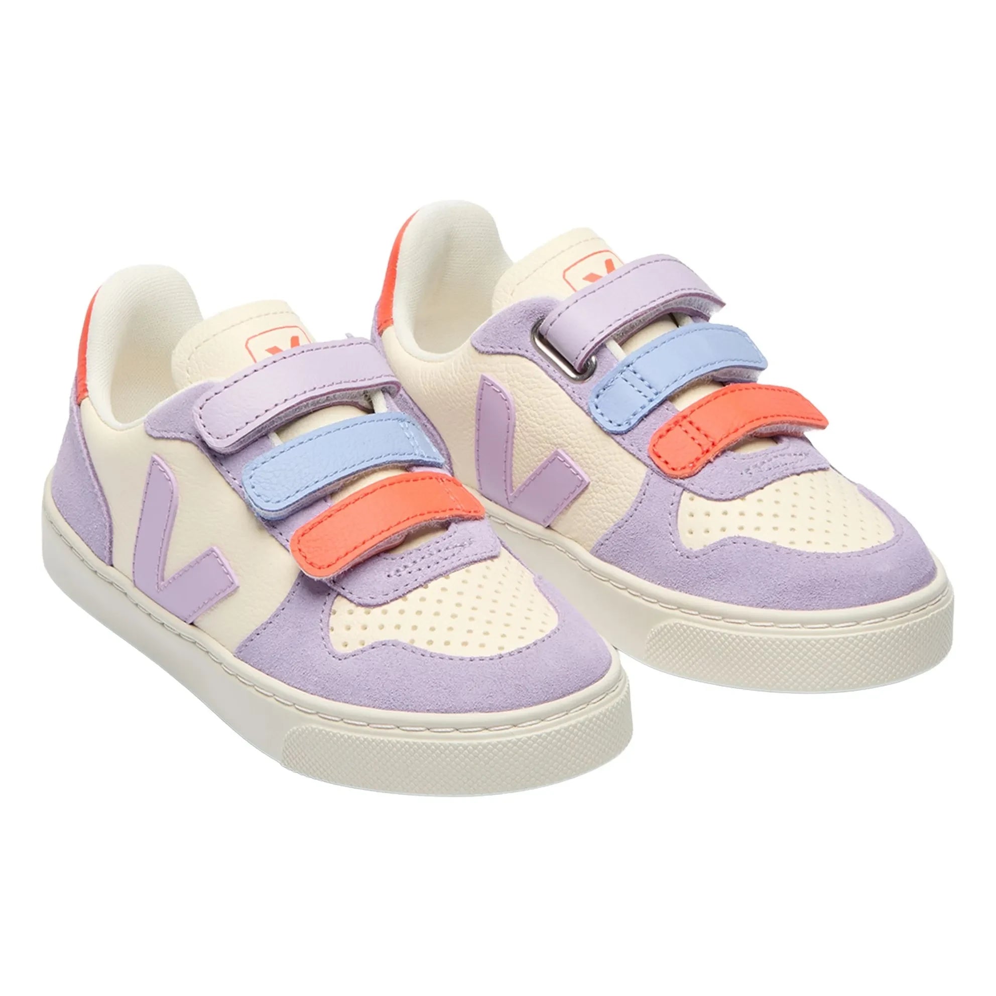Veja - Zapatillas Deportivas de Cuero Rayadas V-10 O.T. | Morado