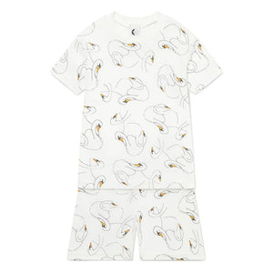 Sleepy Doe - Pijama corta de algodón orgánico | Blanco