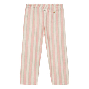 Studio Bohème - Pantalón de gasa de algodón orgánico con rayas Cousin | Rosa