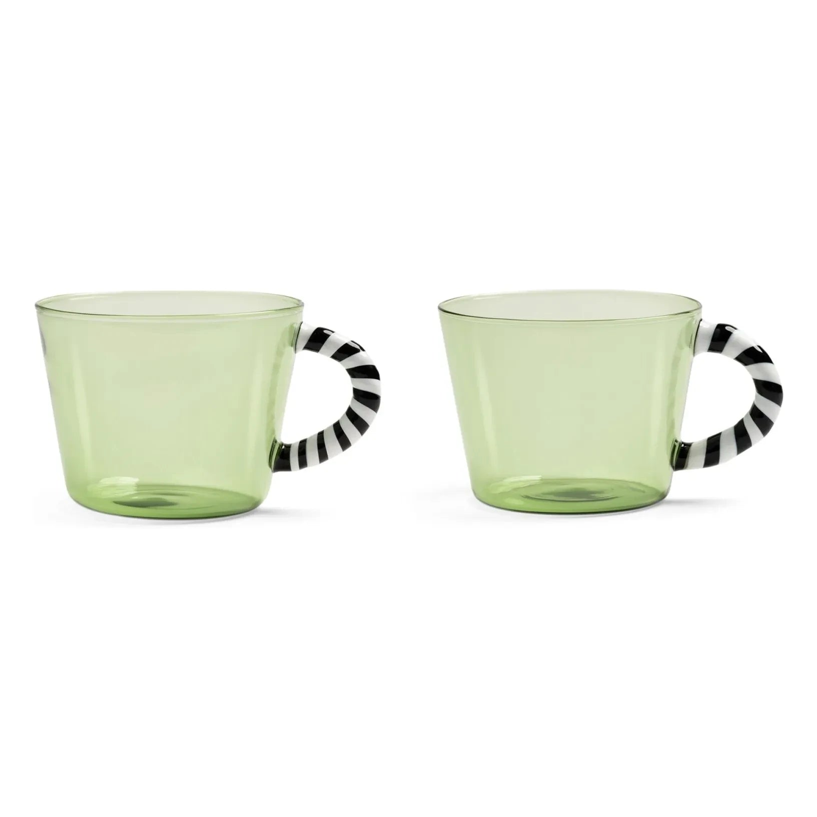 &Klevering - Vasos Duet de cristal - Juego de 2 | Verde