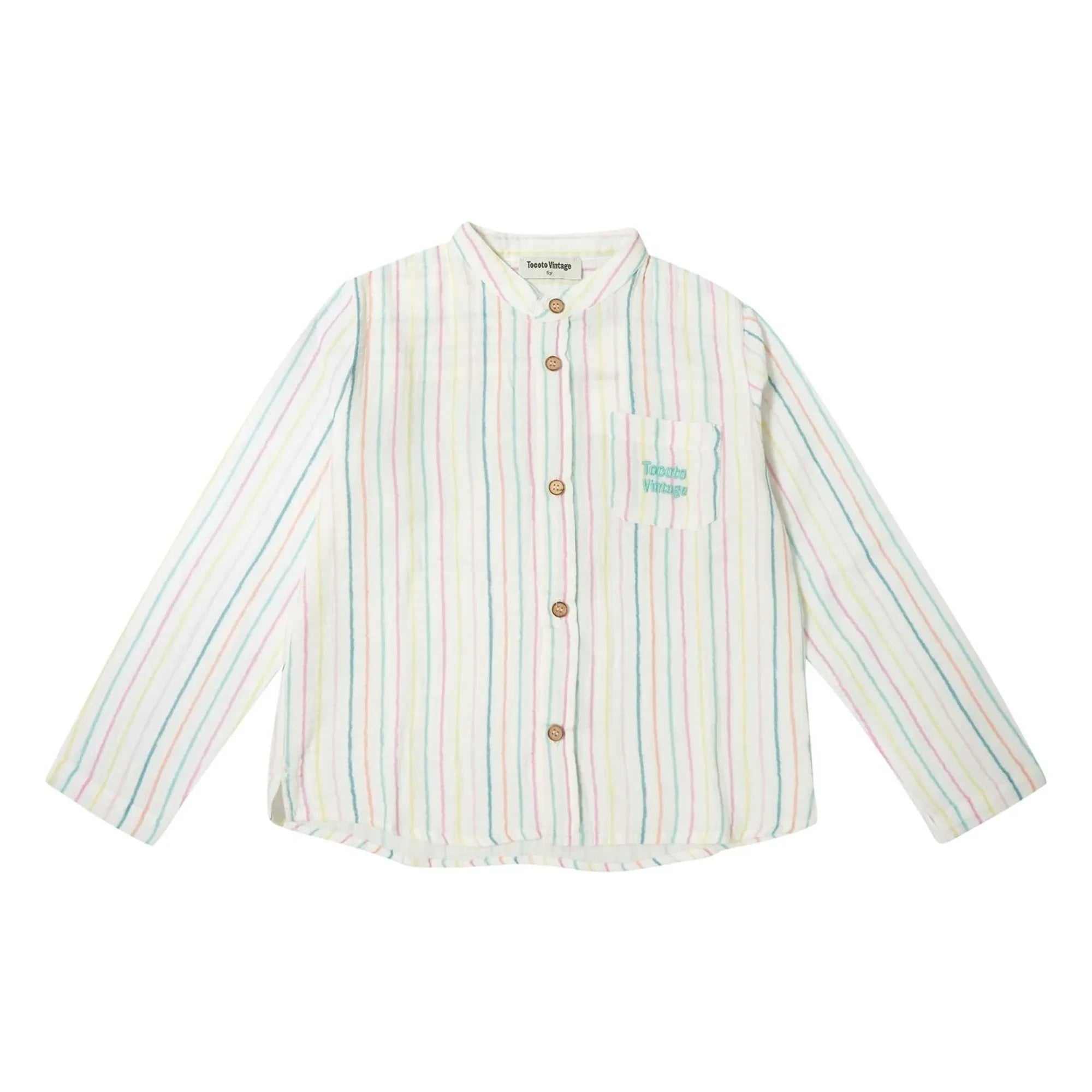 Tocoto Vintage - Camisa de rayas para bebé | Blanca