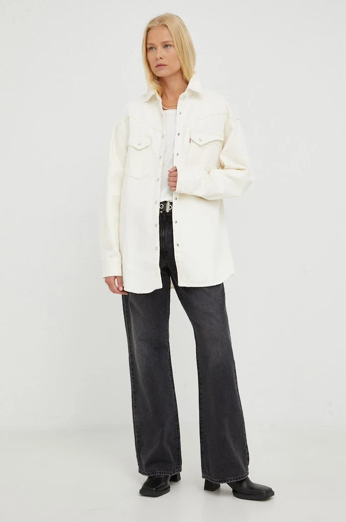 Marc O'Polo Blusa de algodón de manga larga para mujer DENIM