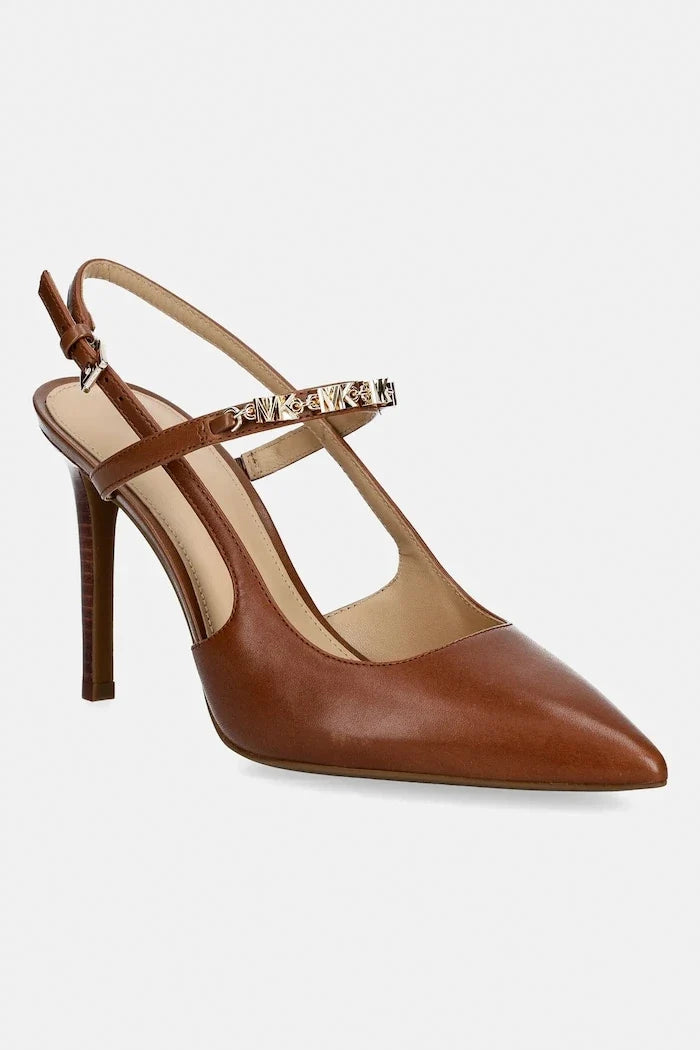 MICHAEL Michael Kors Dina Flex High Sling Pump Zapatos de tacón fino de cuero
