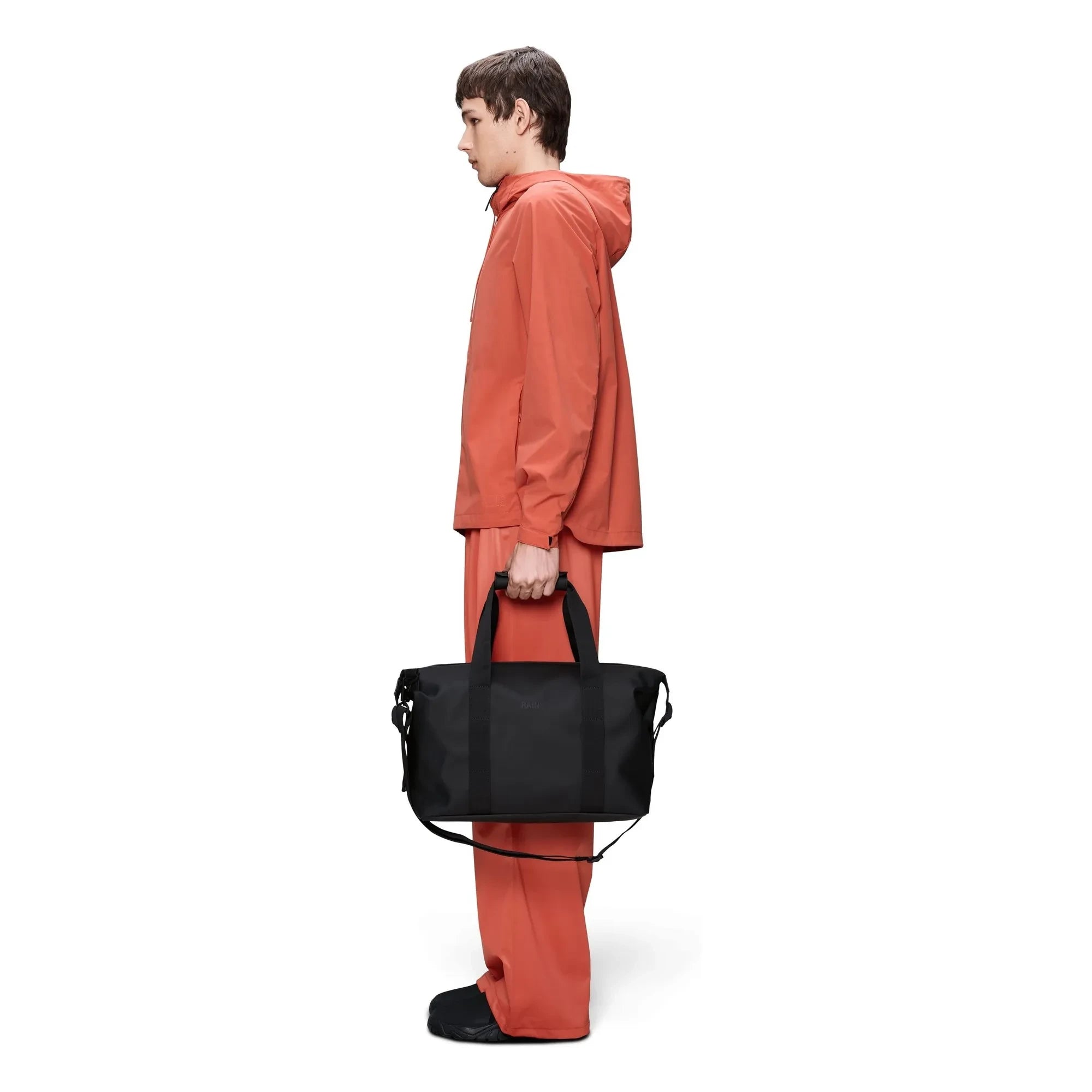 Rains - Bolsa de Fin de Semana Pequeña Hilo W3 | Negro