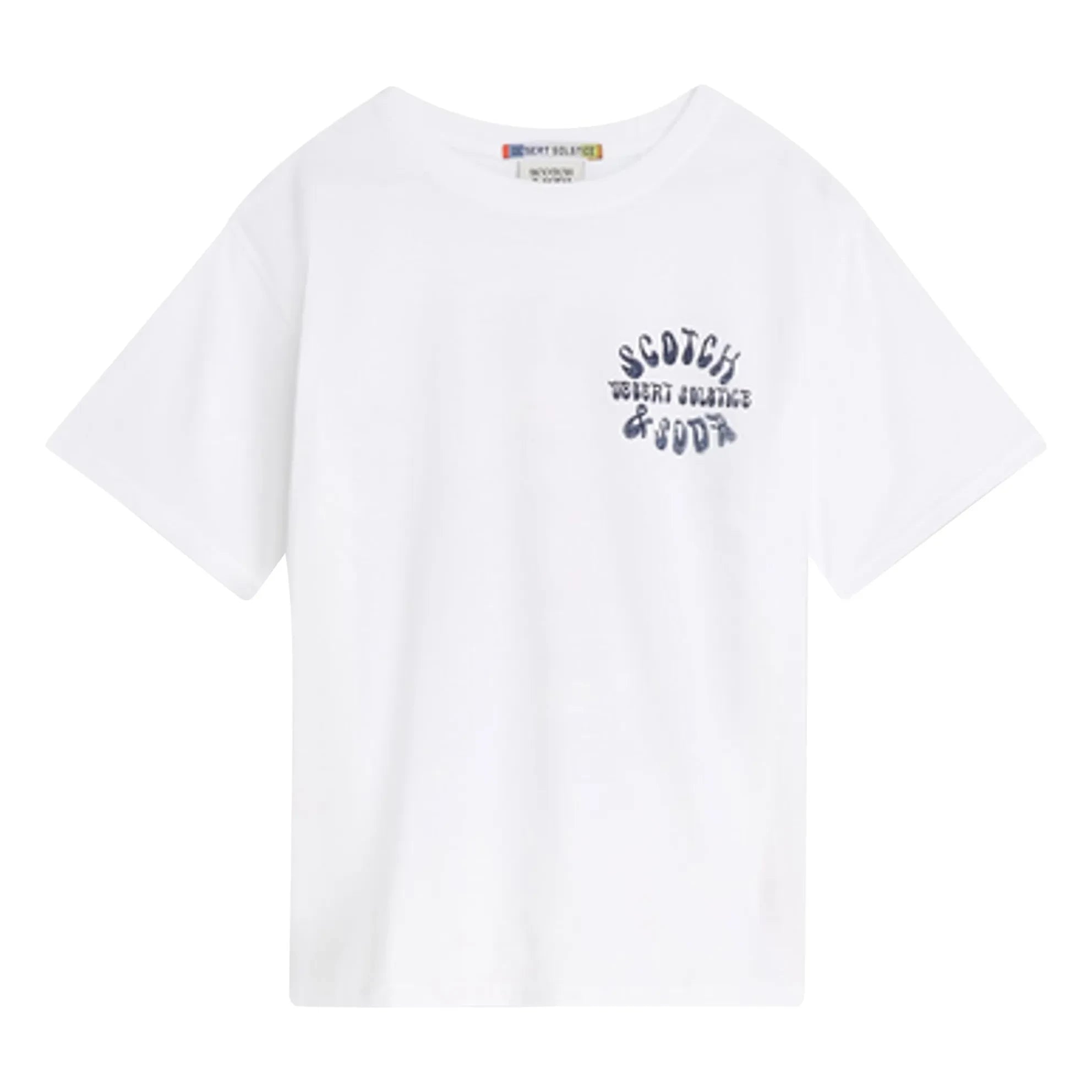 Scotch & Soda - Camiseta con estampado de logotipo | Blanco