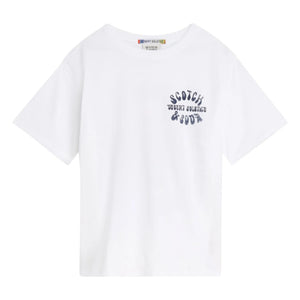 Scotch & Soda - Camiseta con estampado de logotipo | Blanco