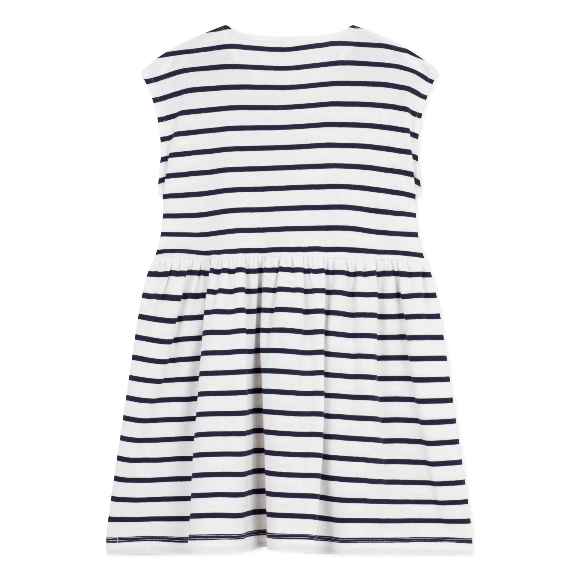 Petit Bateau - Vestido sin mangas a rayas | Blanco