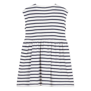 Petit Bateau - Vestido sin mangas a rayas | Blanco