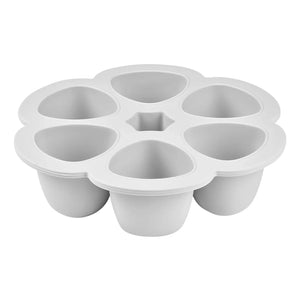 Béaba - Molde de Silicona para Comida de Bebé - 6 x 90 ml | Gris Claro