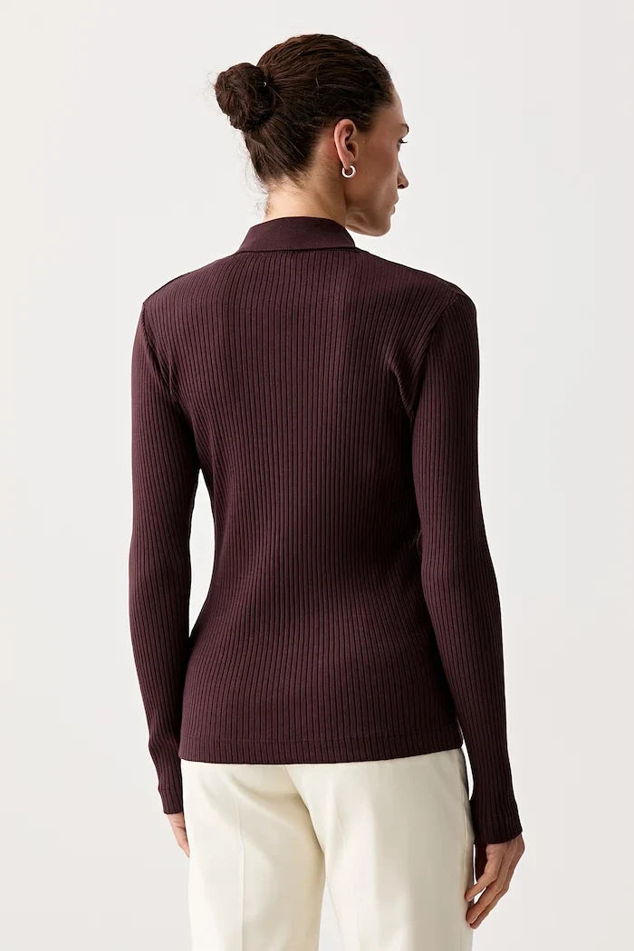 Blusa de algodón de manga larga para mujer