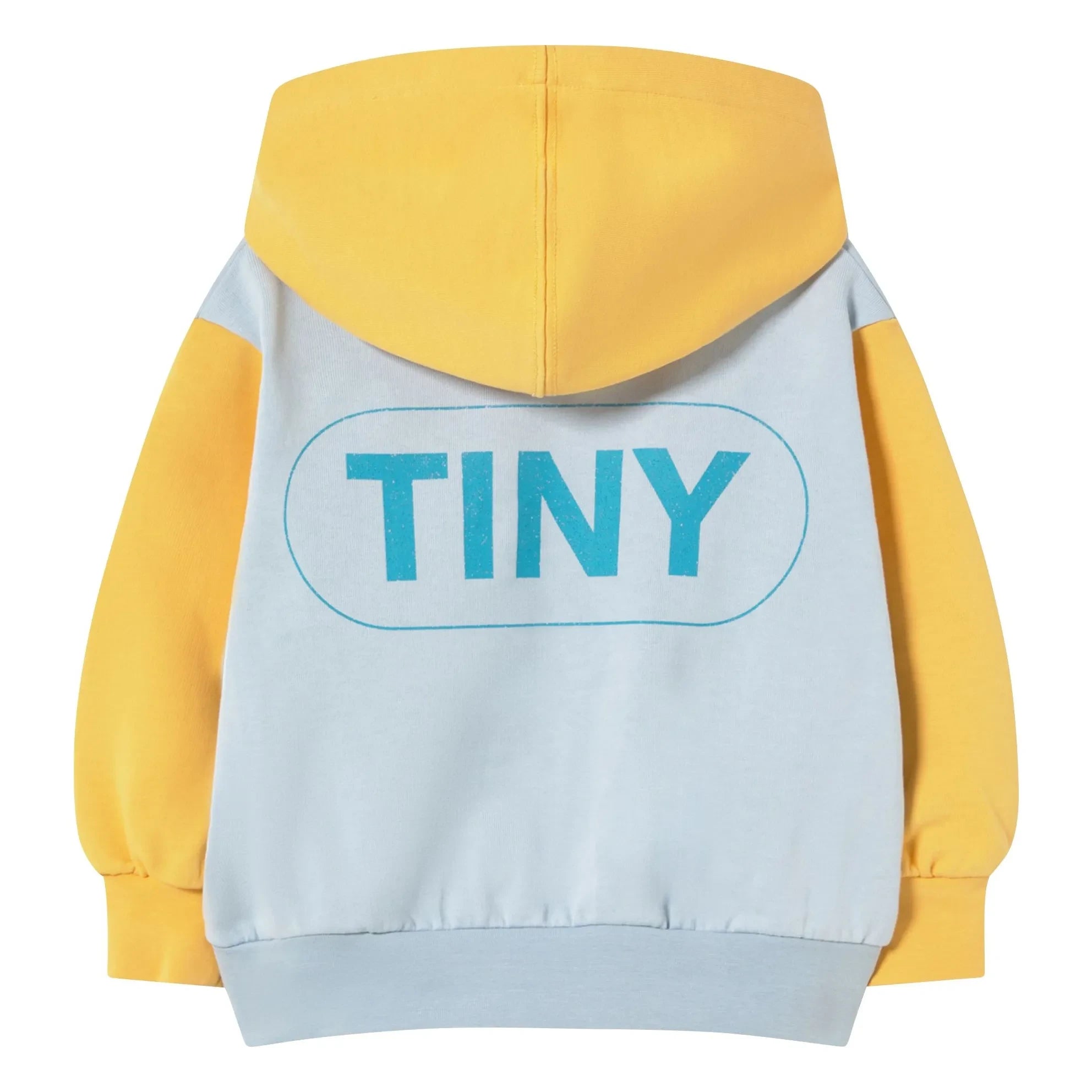 Tinycottons - Sudadera con capucha de algodón orgánico color block | Verde