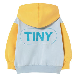 Tinycottons - Sudadera con capucha de algodón orgánico color block | Verde