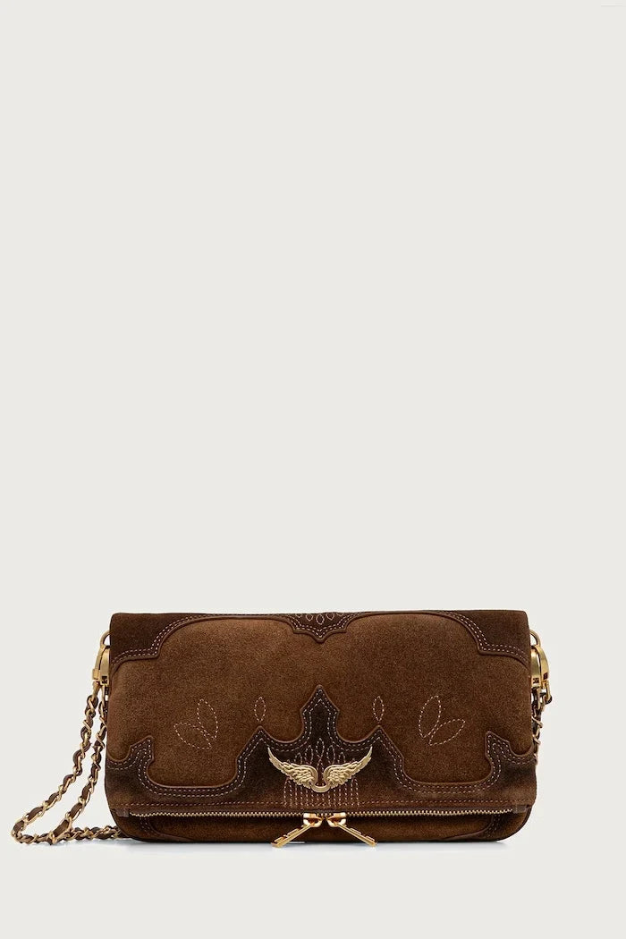 Bolso bandolera de ante para mujer