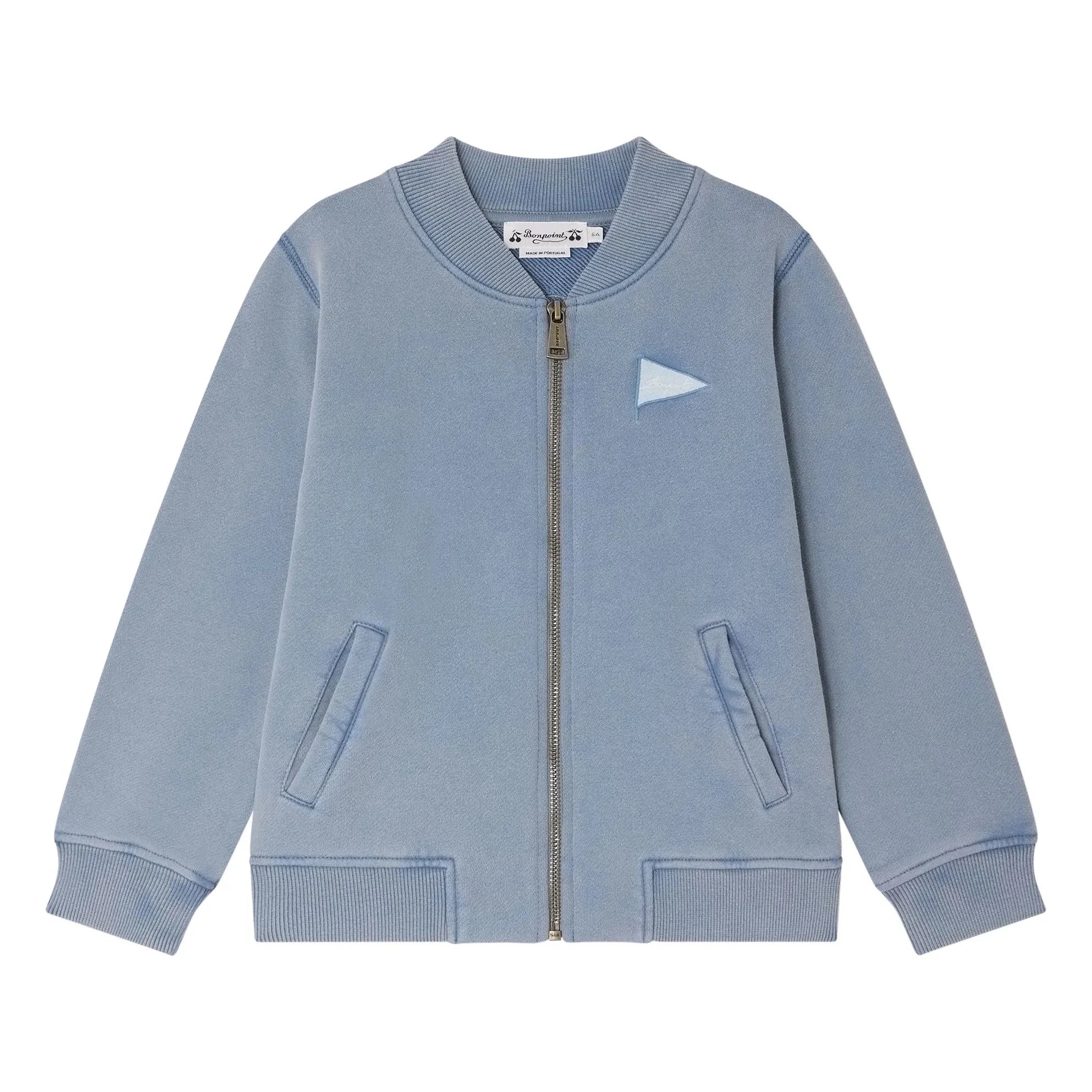 Bonpoint - Chaqueta bomber de algodón orgánico Loreto | Azul celeste