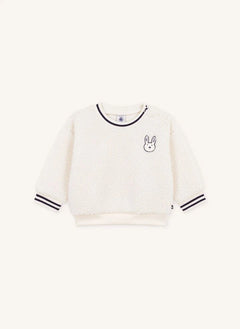 Petit Bateau - Tavşan Sherpa Kazak | Ecru
