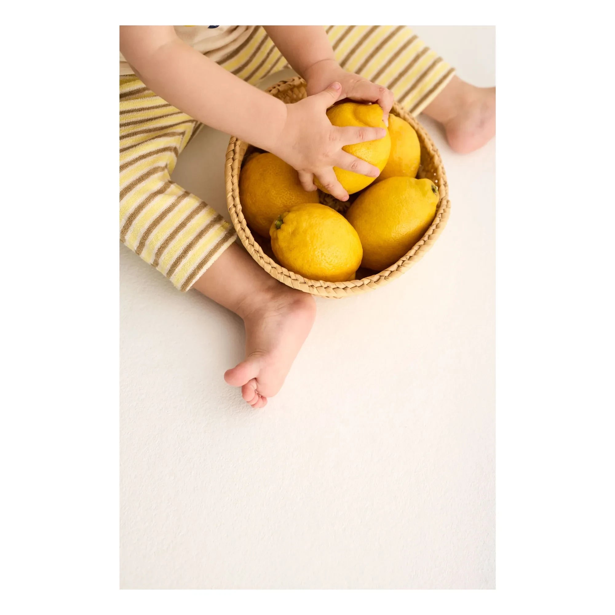 Cozmo - Jasper Leggings de rizo a rayas | Amarillo