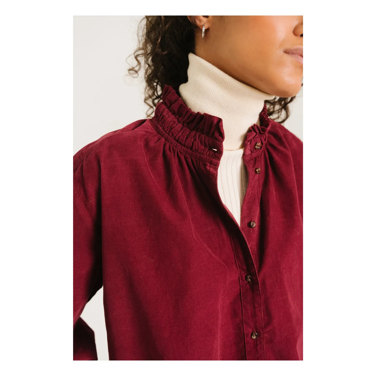 Sacrécoeur - Blusa de terciopelo Soline | Burdeos
