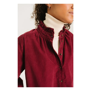 Sacrécoeur - Blusa de terciopelo Soline | Burdeos