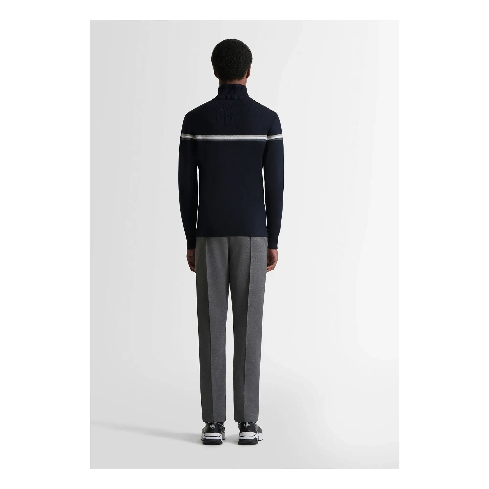 Fusalp - Wengen Fiz II Merino Yün Fermuarlı Sweat Üstü | Lacivert