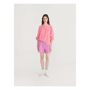 Bobo Choses - Shorts plisados de seersucker de algodón morado