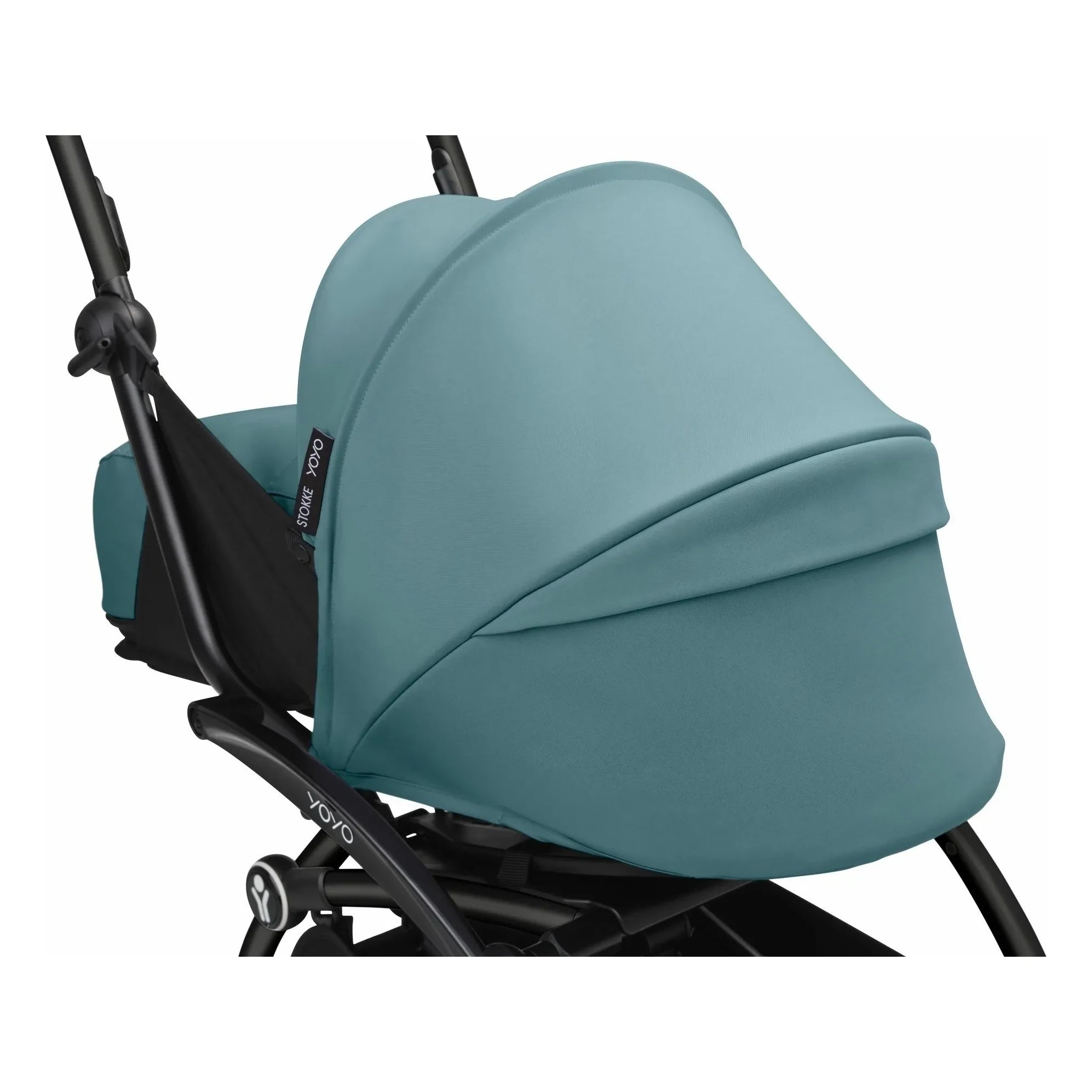 Stokke® - Cochecito de recién nacido YOYO³ 0+ Chasis negro | Aqua