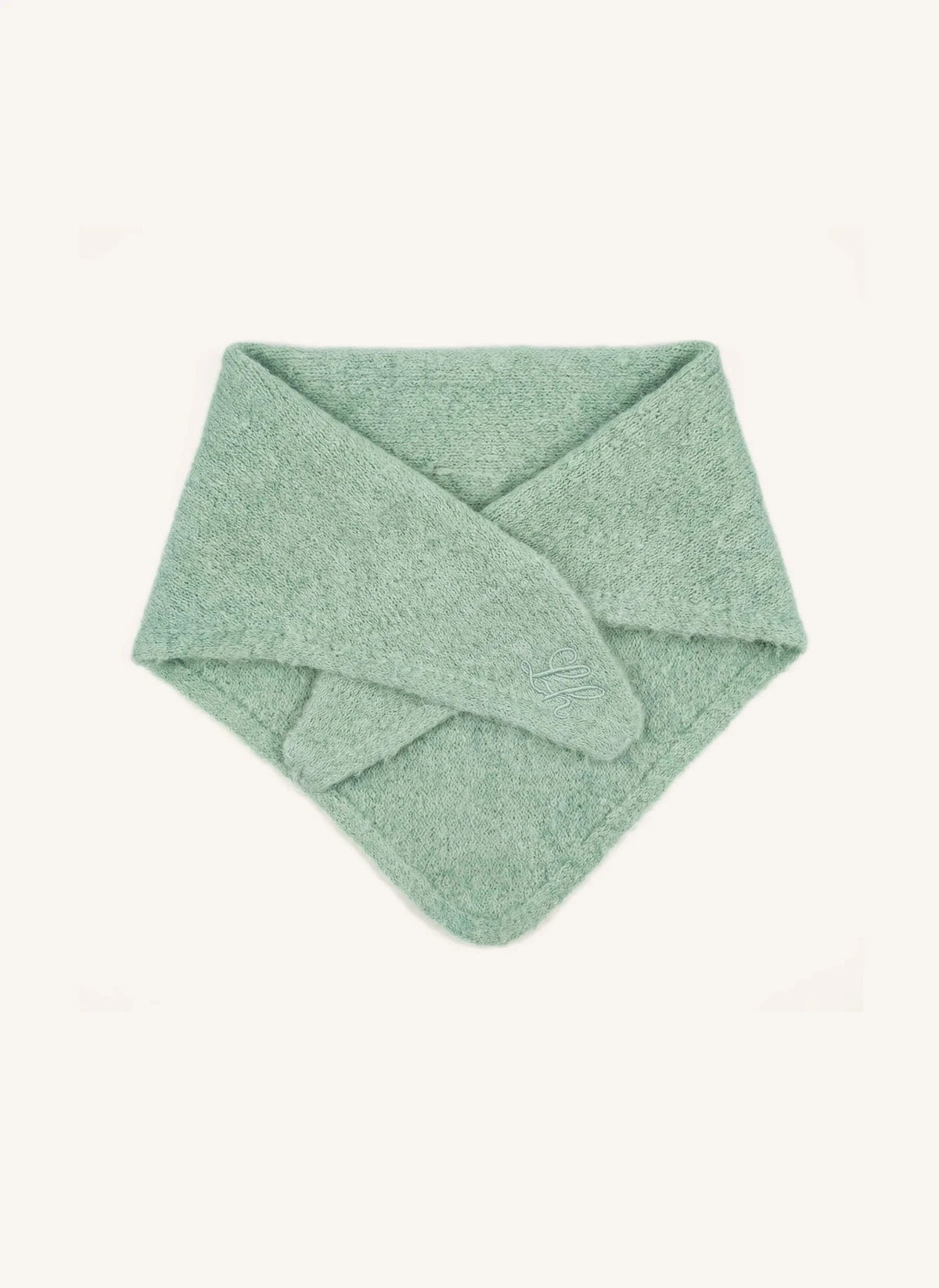 Leon & Harper - Bufanda triangular de alpaca Mira | Verde pistacho